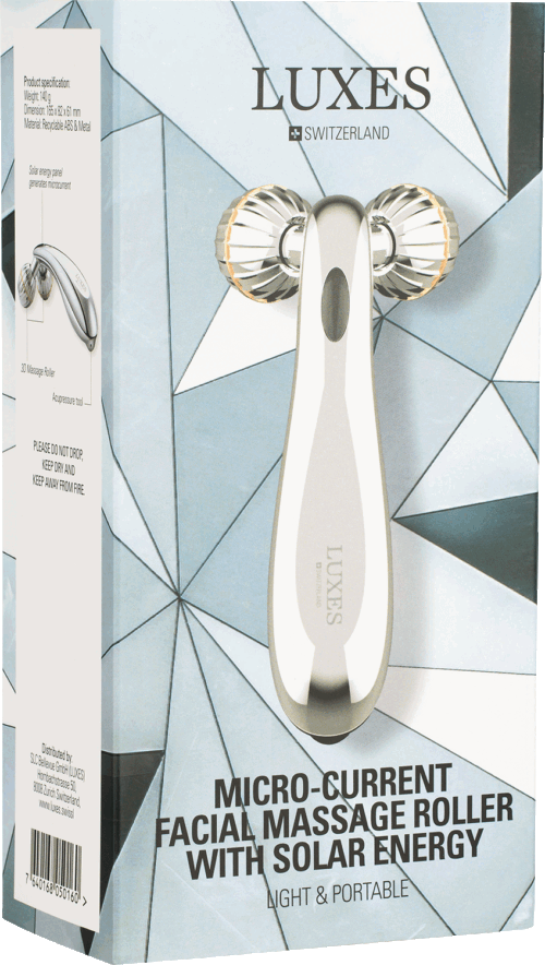 MICRO-CURRENT  FACIAL MASSAGE ROLLER WITH SOLAR ENERGY